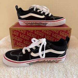 Boy’s Vans Black and White Sneakers
